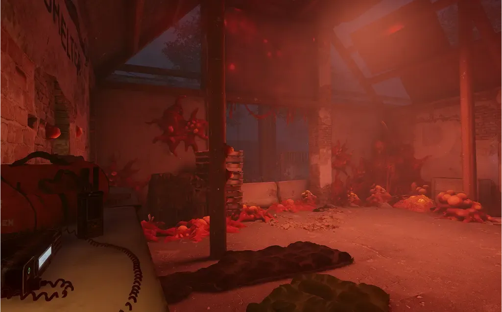 TFZP: Blood-red bunker interior