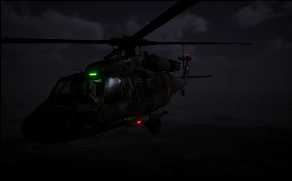 TFZP: Helicopter flying at night